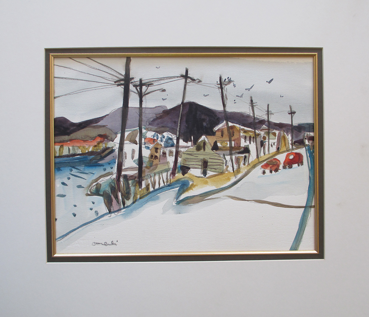 Jankowski, Zygmund Original Watercolor Street Scene Laster's Fine