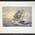 Original Colored Lithograph "H.M.S. Falcon" printed by Griffin & Co 1880