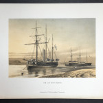 Original Colored Lithograph "H.M Gun Boat Medina" printed by Griffin & Co 1880